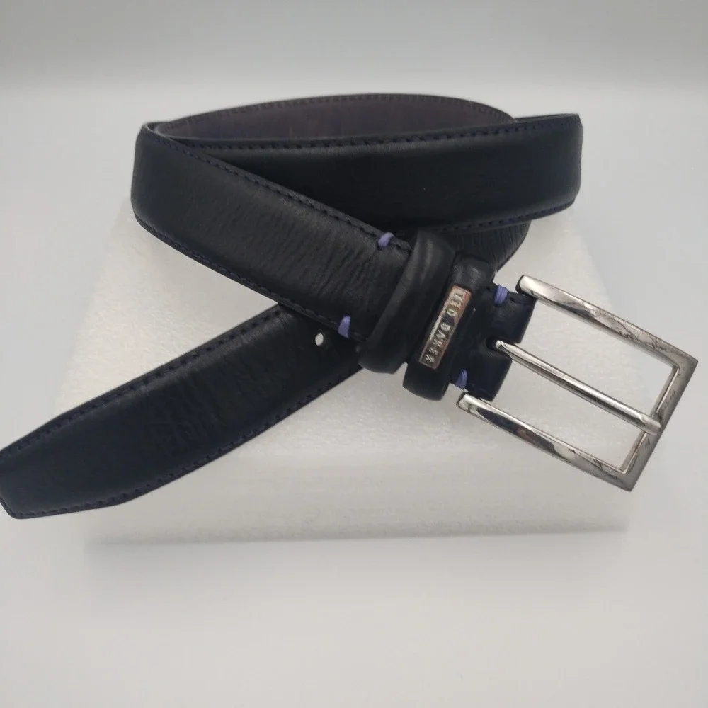 Ted Baker London Leather Belt Men's Size 34 Black 'Jollent' Dress Casual 1 1/4